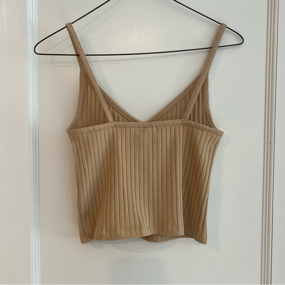 H&M Divided • Tan Ribbed Tank - Size X-Small - Picture 3 of 6